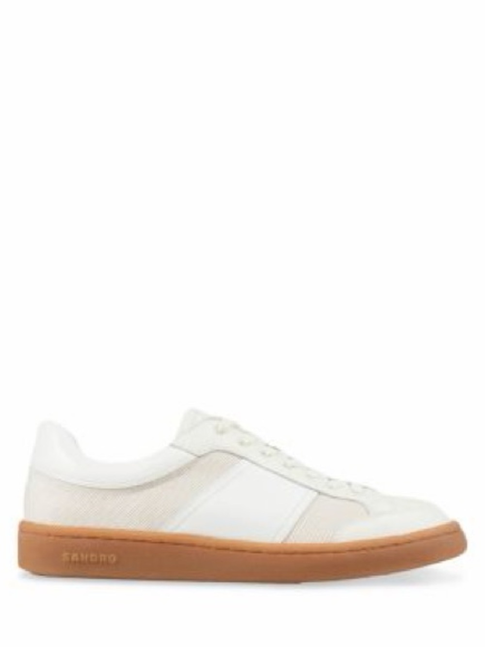 Sandro White Low-Top Sneaker with Gum Sole Mens EU 42